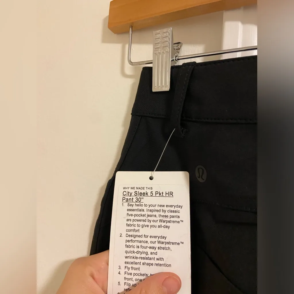 NWT Lululemon Womens City Sleek 5 Pocket HR Pant 30” Size 2 - Image 5