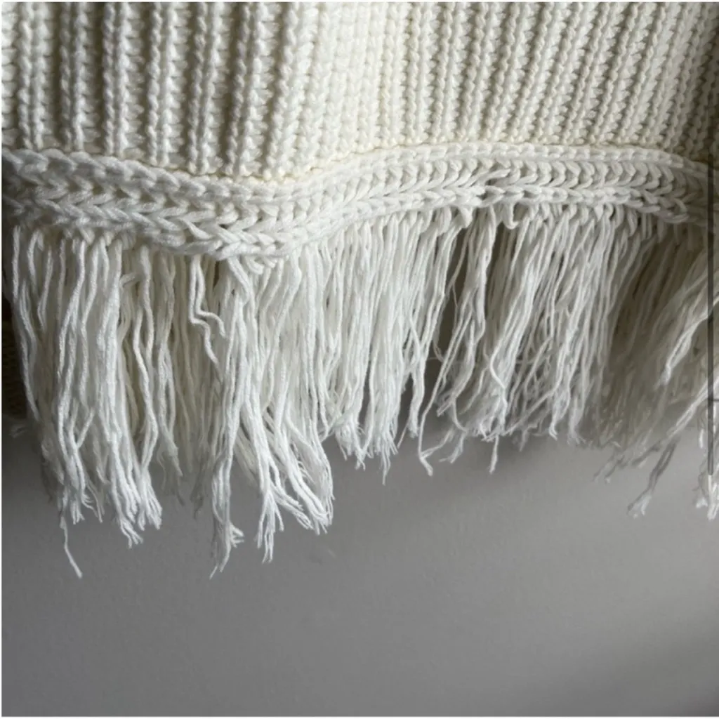 Moon River  Fringe Sweater Large Chunky - Image 6