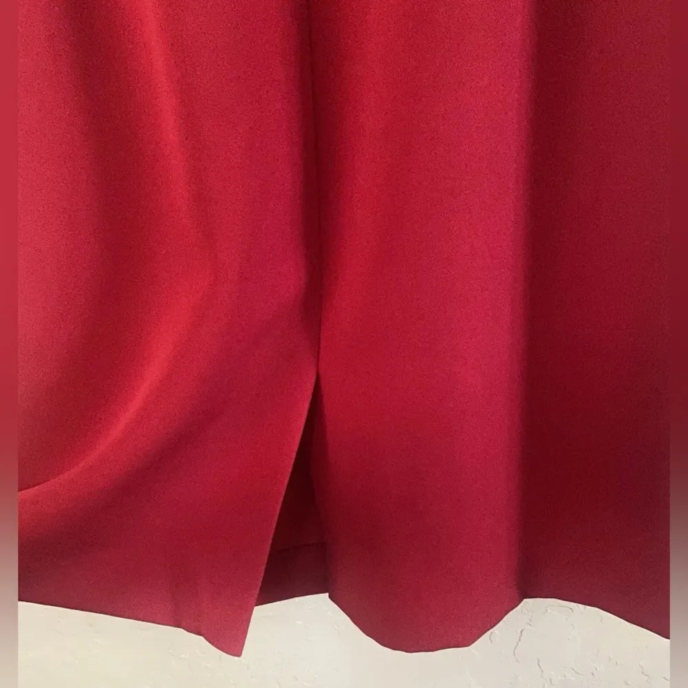 Alex Marie Nordstrom Red Belted Sheath Dress w/ Flutter Sleeves Wm’s Size 6 - Image 11