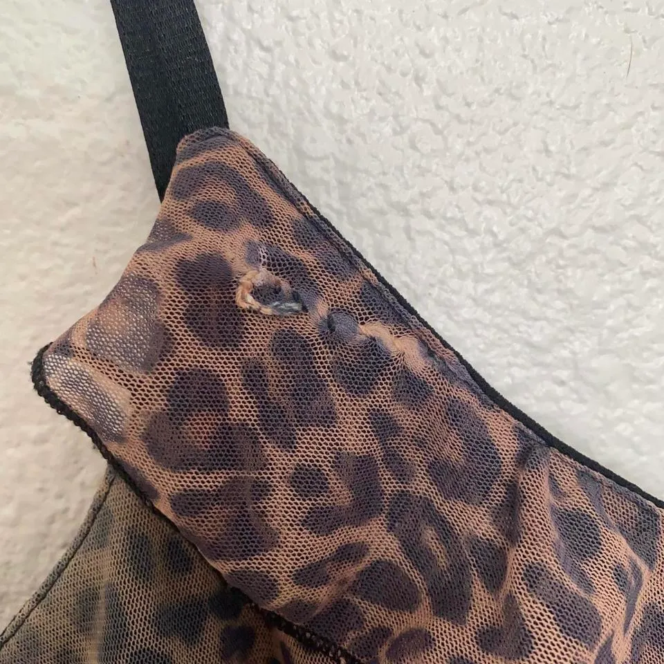 Black Cheetah Y2k Cami Top Brown - Image 2