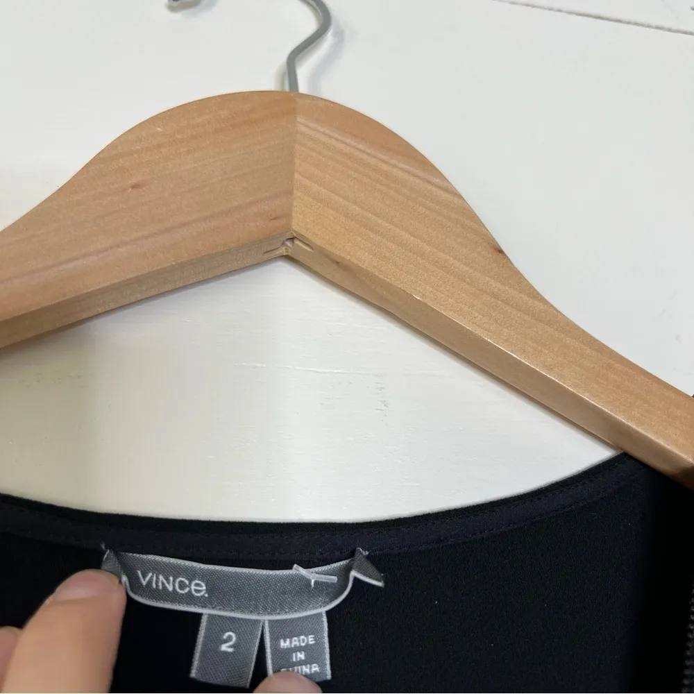 Vince  Zip Front Jumpsuit in Black, Drawstring Waist - Image 6