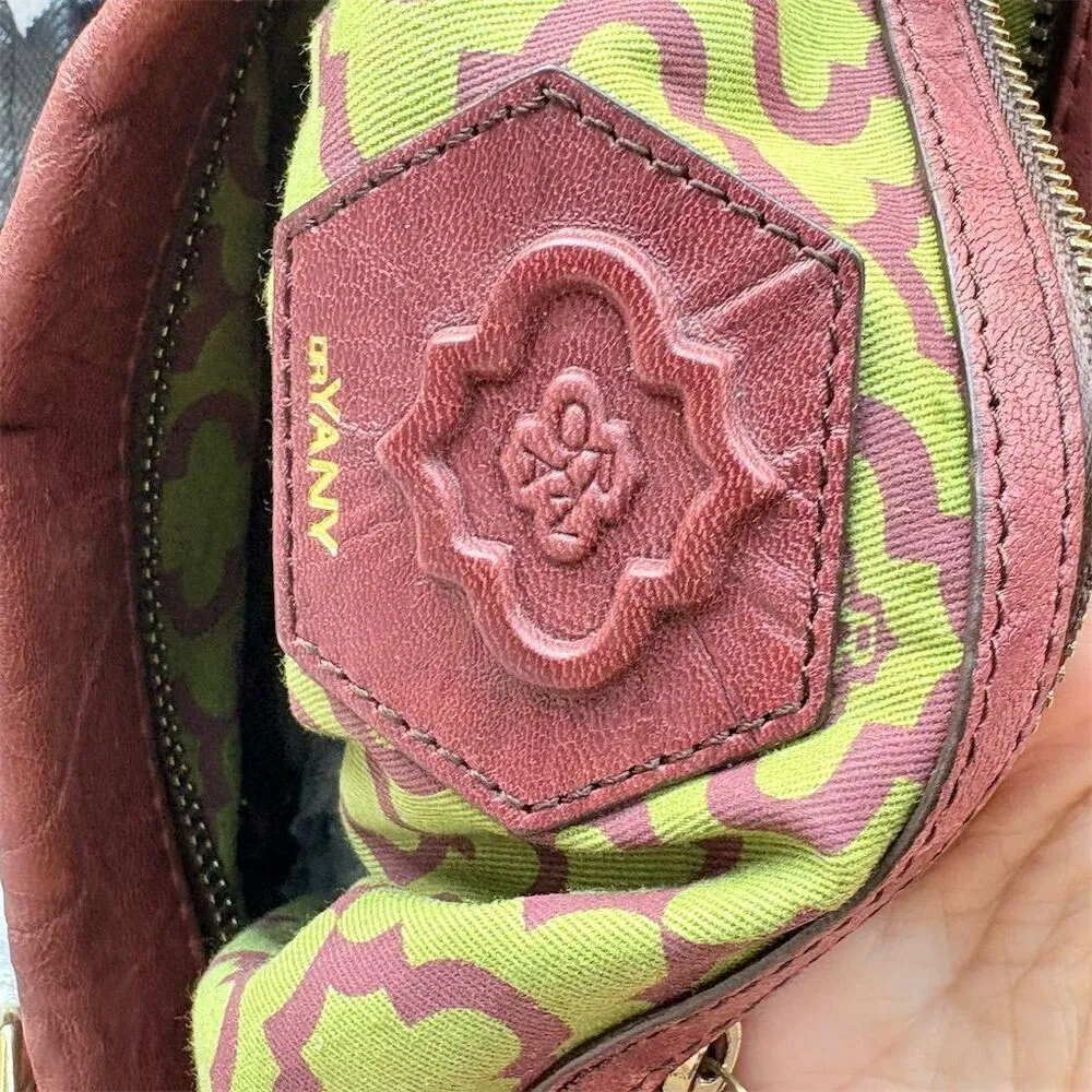 orYANY Women's Deep Red Brown Leather Shoulder Bag Textured Chic Elegant - Image 9