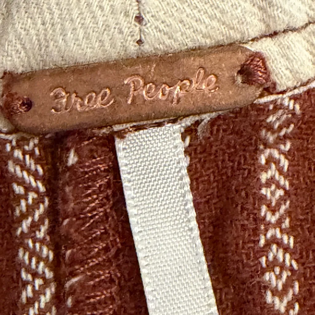 Free People Rumors Textured Harem Pants Reddish Brown size 2 high waist crop - Image 10