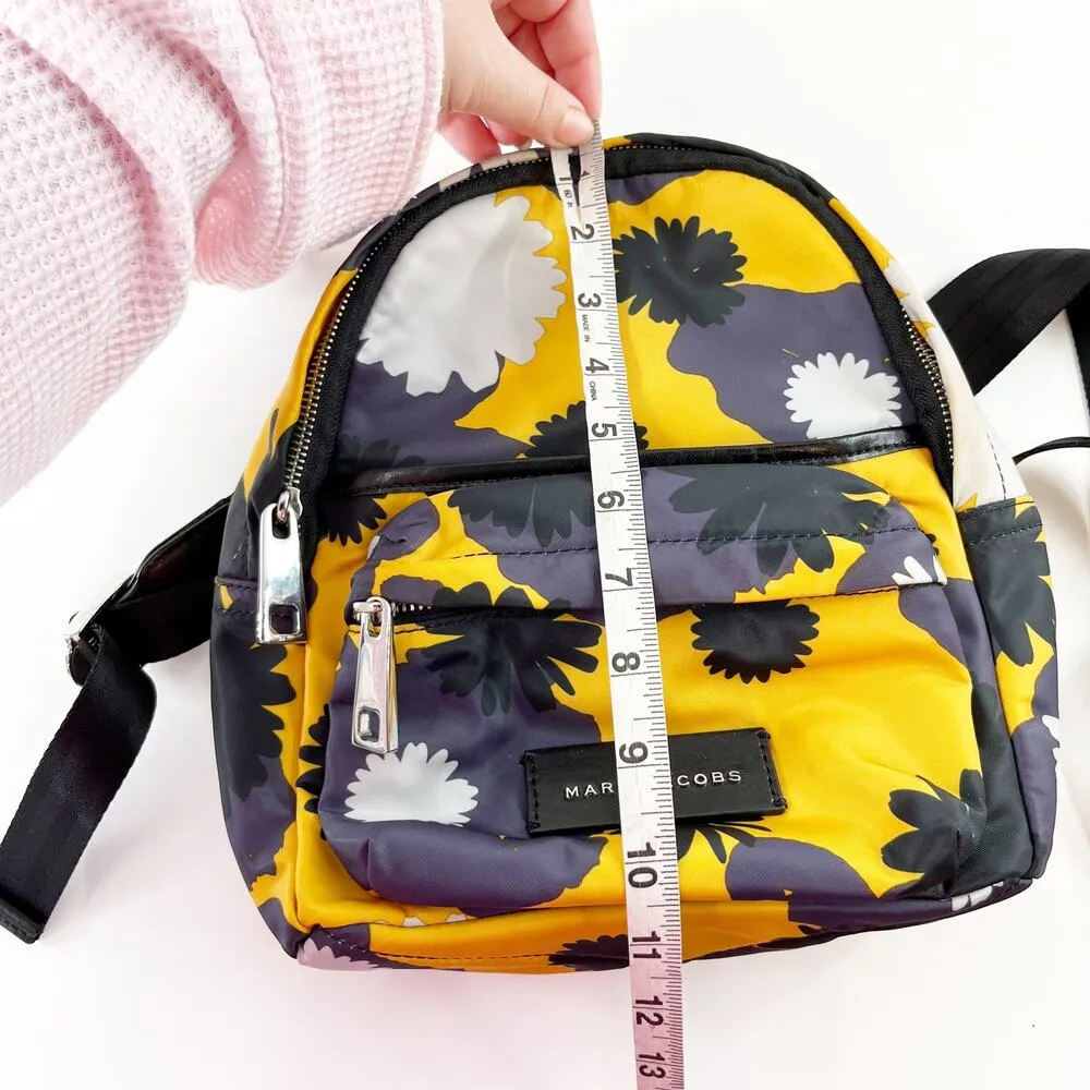 Marc Jacobs Nylon Varsity Pom Pom Backpack Blue Yellow - Image 13