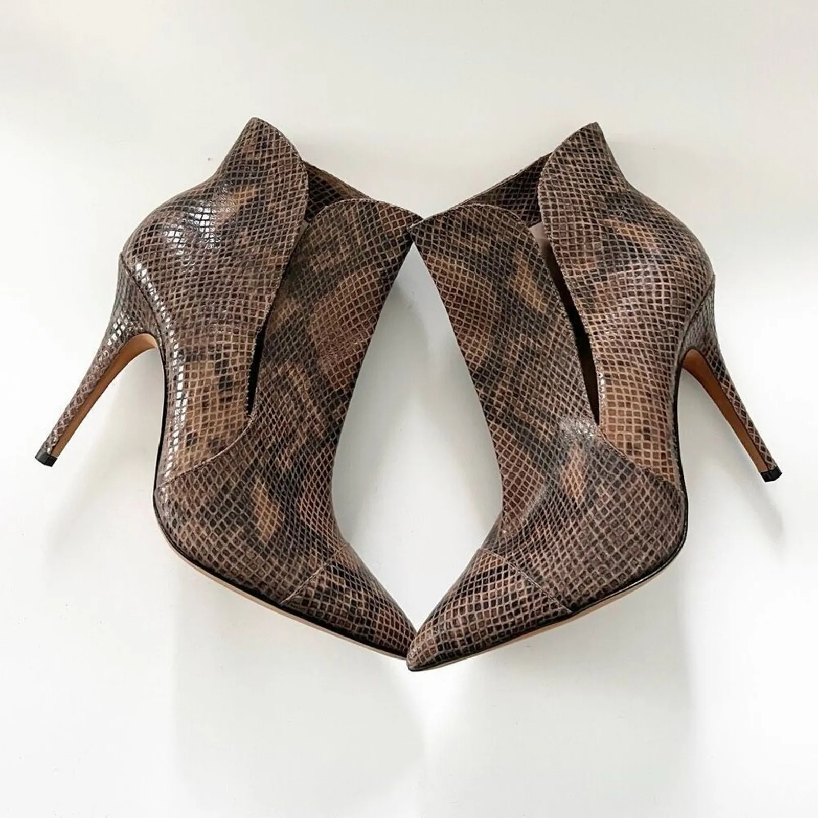 Emerson Fry Notch Booties Brown Snake Size 40 NWOT - Image 3
