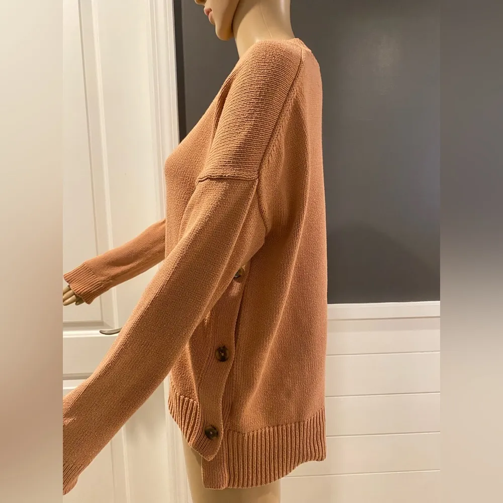 Madewell Brownstone Side-Button Sweater size S - Image 5