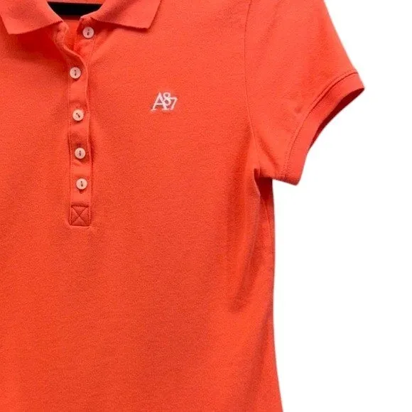 Aeropostale The Skinny Polo Shirt Large‎ Orange Golf - Image 5