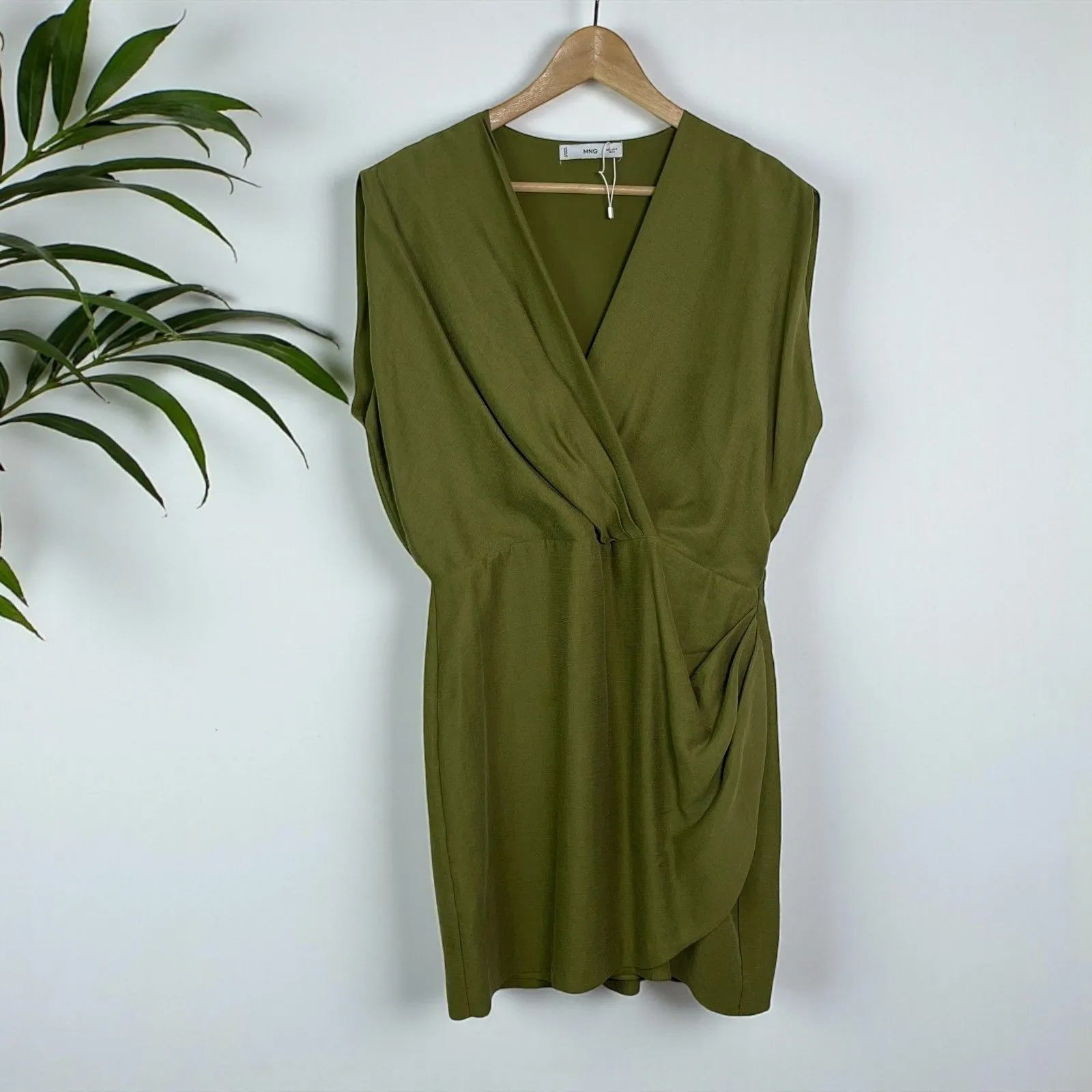 🆕 MNG | Mango Lyocell Draped Wrap Dress - Image 6