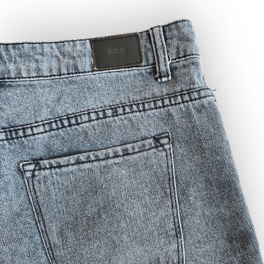 BDG Urban Outfitters Gray Wash High Waisted Cheeky Jean Shorts 28 - Image 8