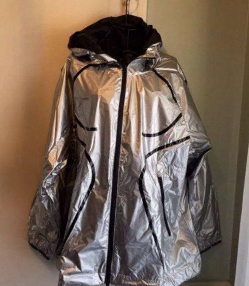Stella McCartney TruePace Metallic silver Running Jacket L - Image 3