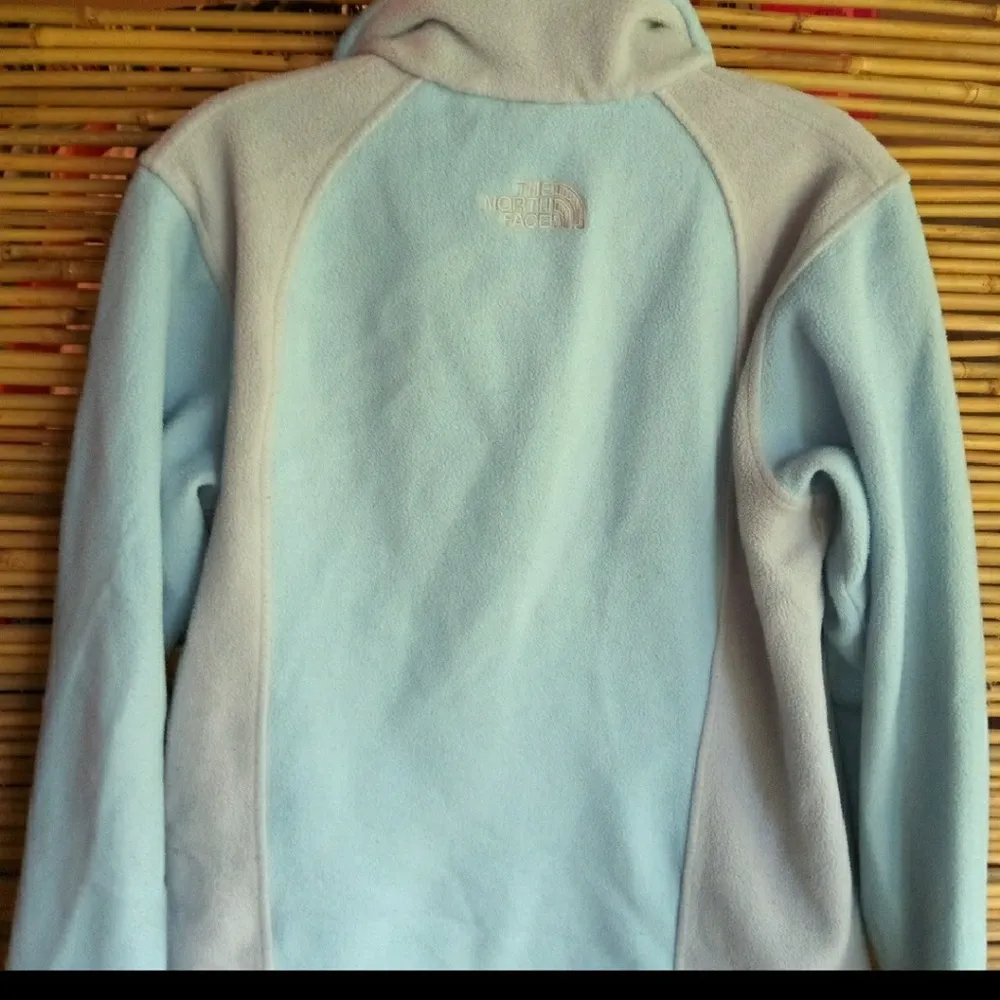 The North Face M Ice Blue Gray Fleece Jacket - Image 3