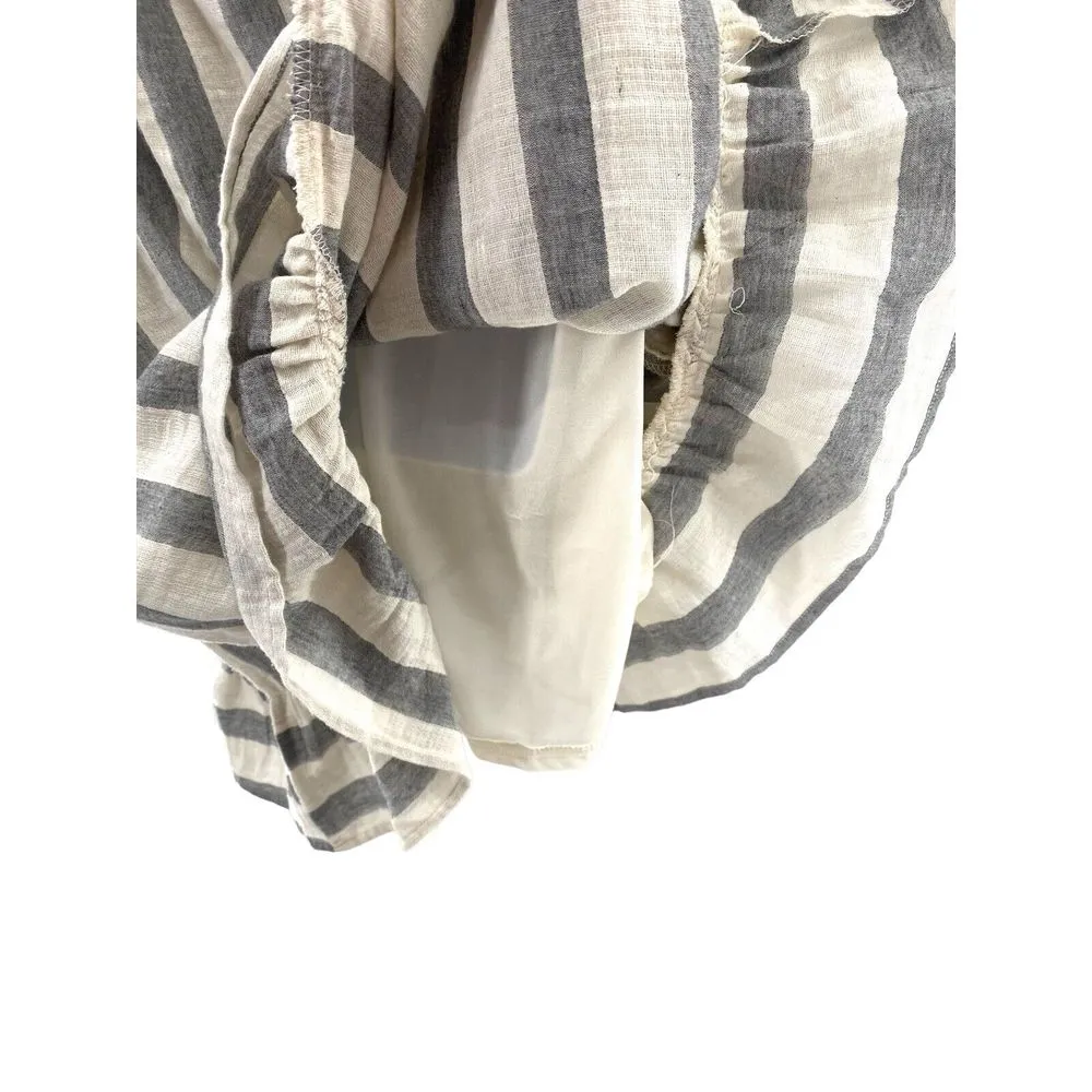 New Listicle Women's Medium Striped One Shoulder Pullover Dress‎ With Ruffles - Image 4