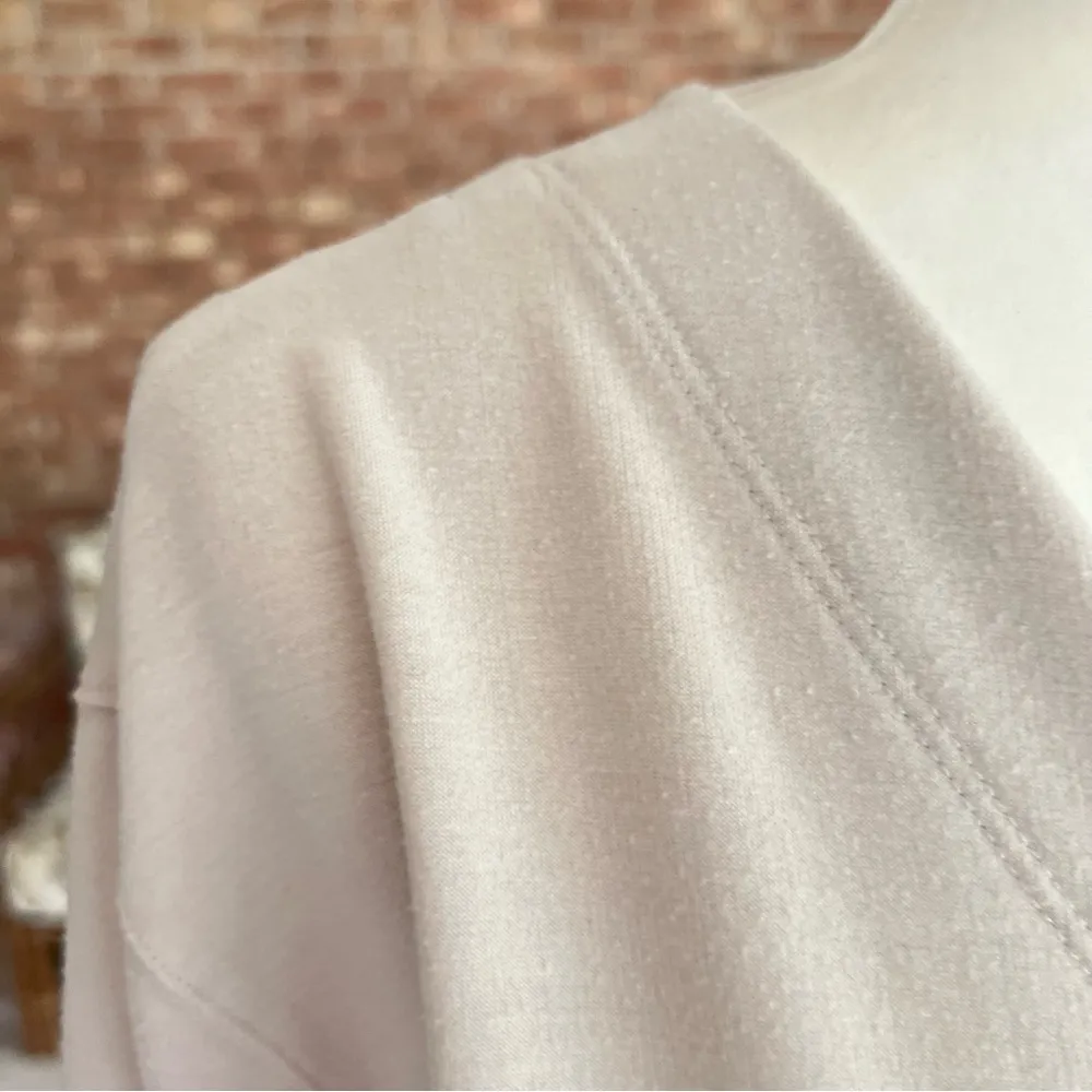 Apana Sweatshirt Beige V-neck L Casual Everyday Loungewear Cozy Soft - Image 3