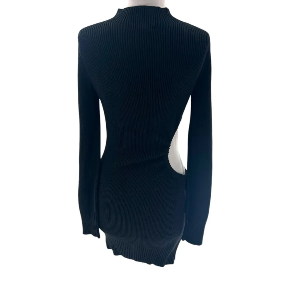 H:ours Black Sweater Dress black cut out sz XS revolve - Image 6