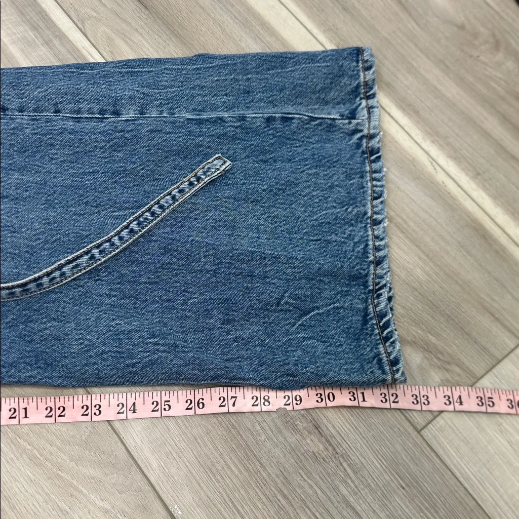 Zara cargo style pockets wide leg plus size jeans 14 - Image 9