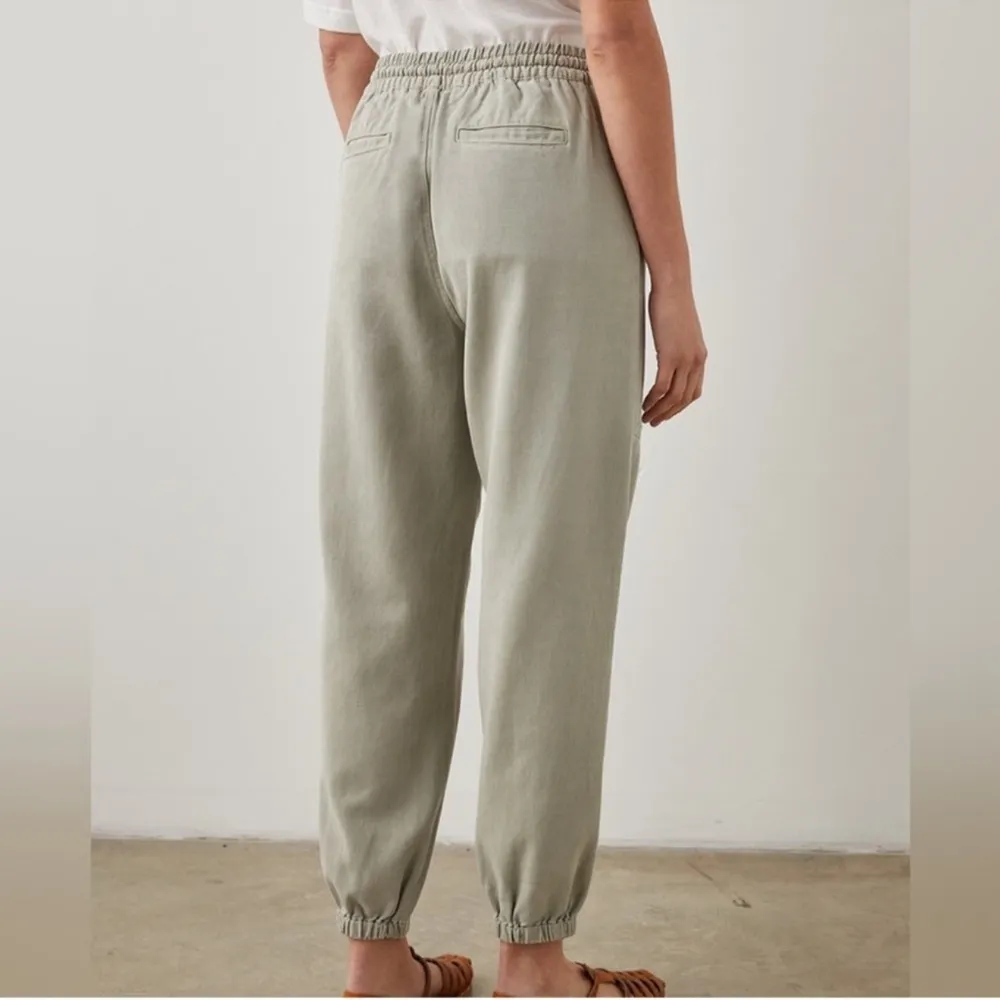 Rails Light Green Sage Tencel Cotton Twill Relaxed Joggers Pull On Haven Pants - Image 2