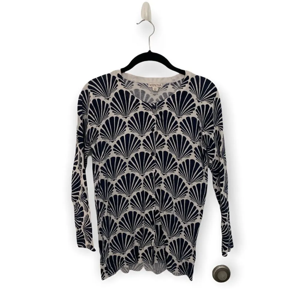 Merona shell print cardigan SZ M - Image 3
