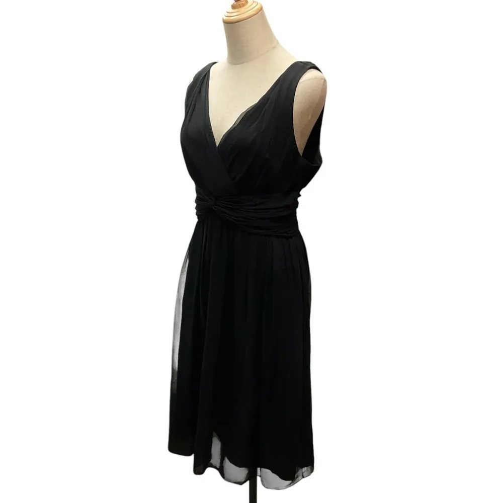 Donna Morgan Women's‎ Jessie Sleeveless Chiffon Cocktail Dress 12 Black Wedding - Image 5