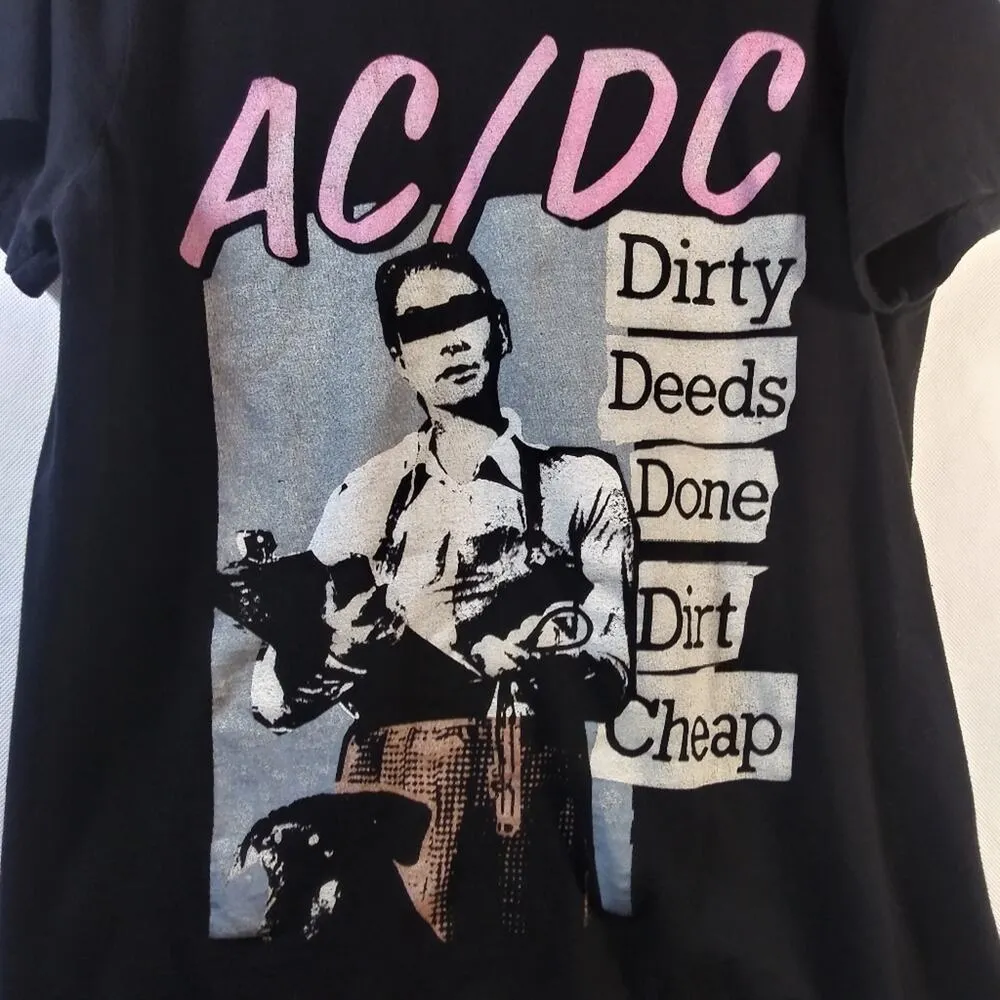 Hot Topic Black AC/DC Dirty Deeds Done Dirt Cheap T-Shirt Unisex Size L - Image 3