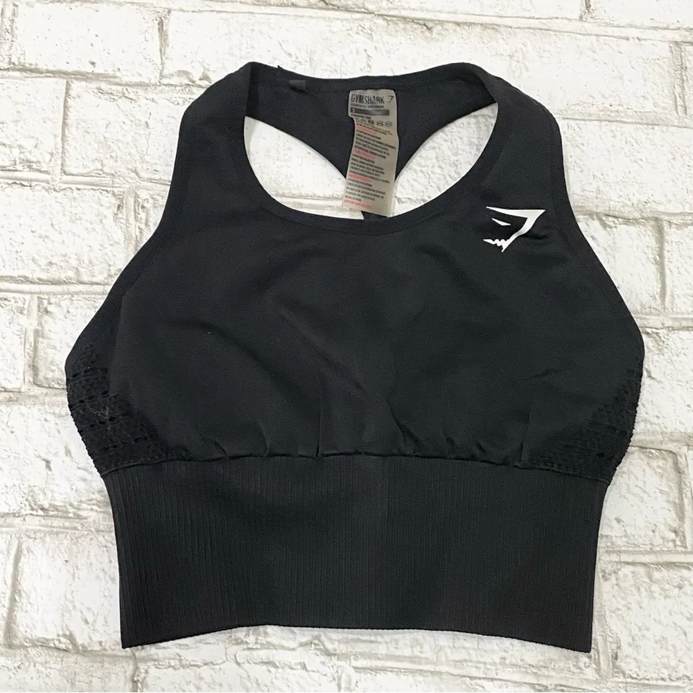 GYMSHARK Black Energy Seamless Crop Top Size Small - Image 5