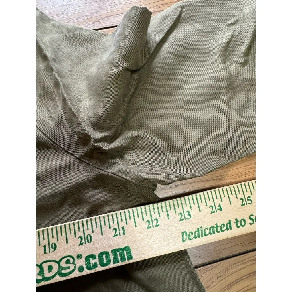 ILLA ILLA Green Size Large‎ Fringe Embroidered Tencel Dress Boho Hippie Peasant - Image 6