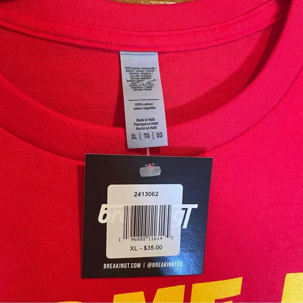 Kansas City Chiefs Breaking T Super Bowl 23 Rare T-Shirt Size XL NWT - Image 3