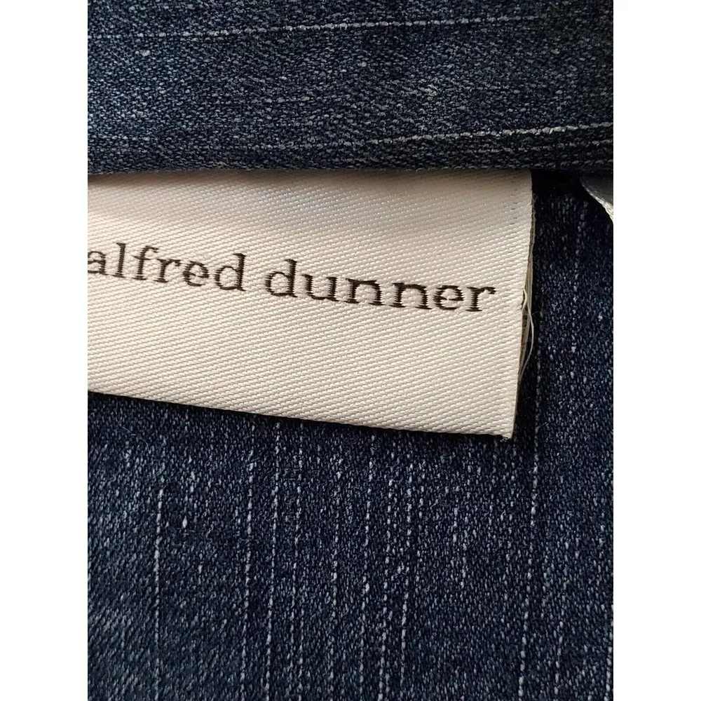 Alfred Dunner Womens Blue Denim Ramie Long Sleeve Buttons Front Jacket Blazer 20 Size undefined - Image 8