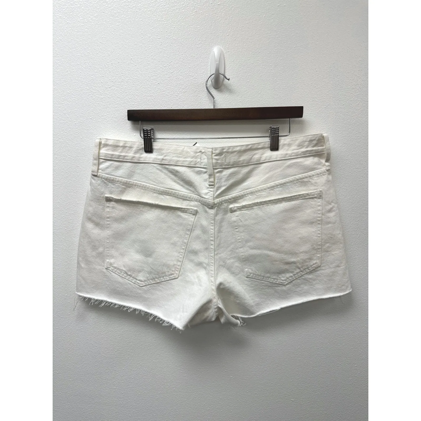Madewell Relaxed Denim Shorts White Size 32 - Image 5