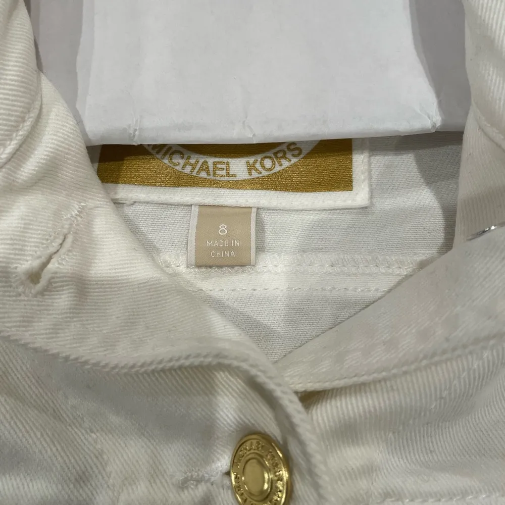 Michael Kors Cropped Denim Jacket - Image 6