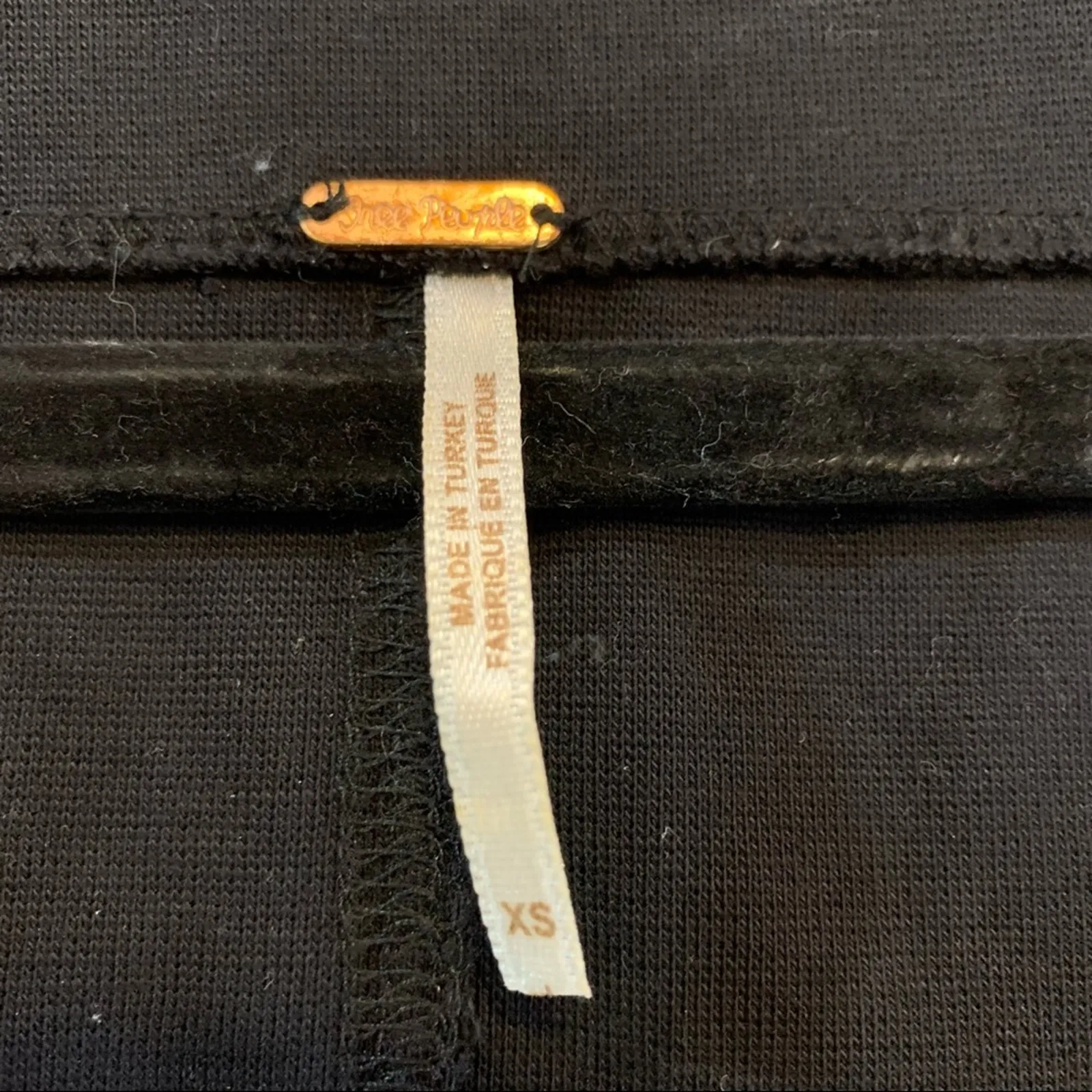 Free People Black Tie Front Scoop Neck Top - Image 3