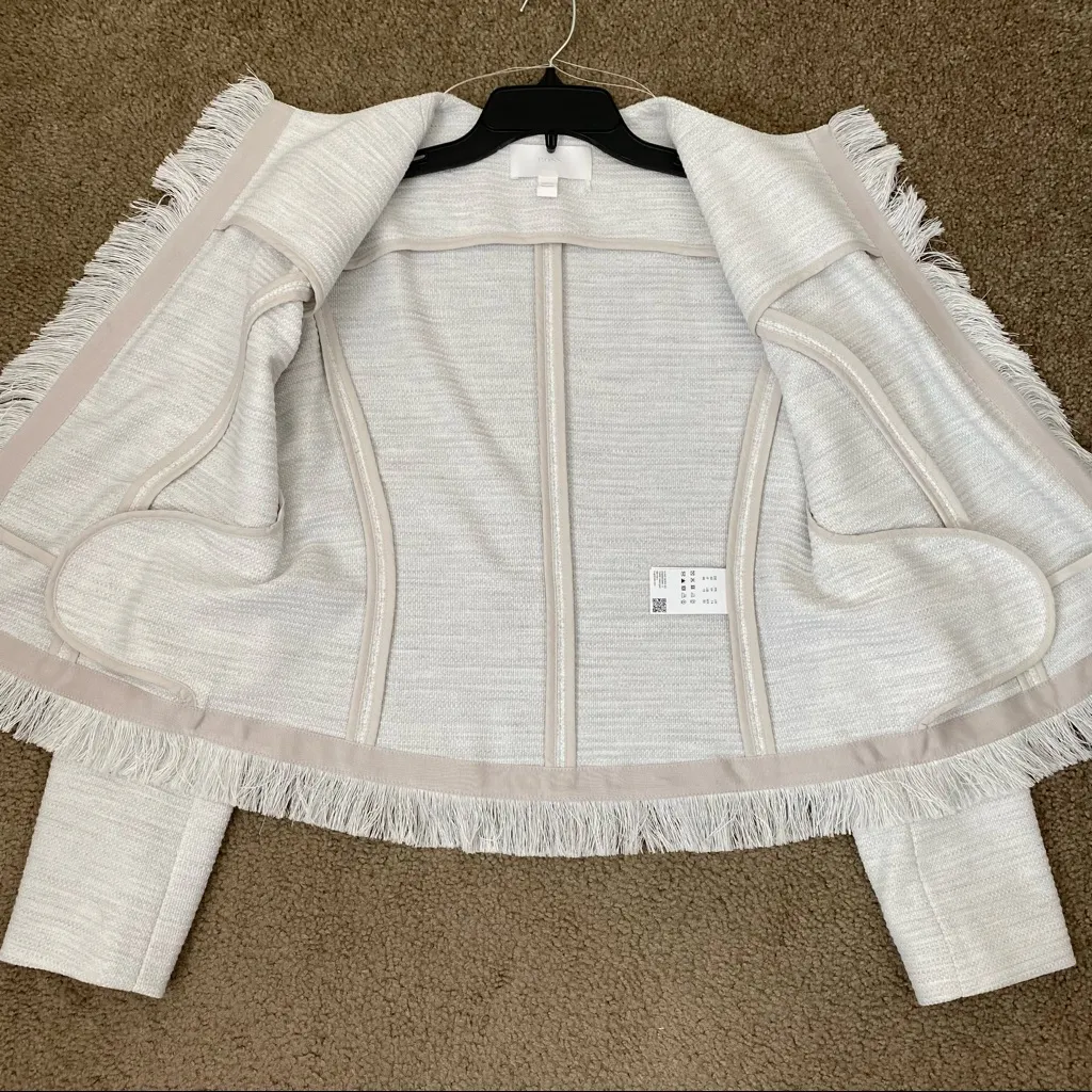 Hugo Boss Komina Fringe Tweed Blazer Jacket 10 - Image 8