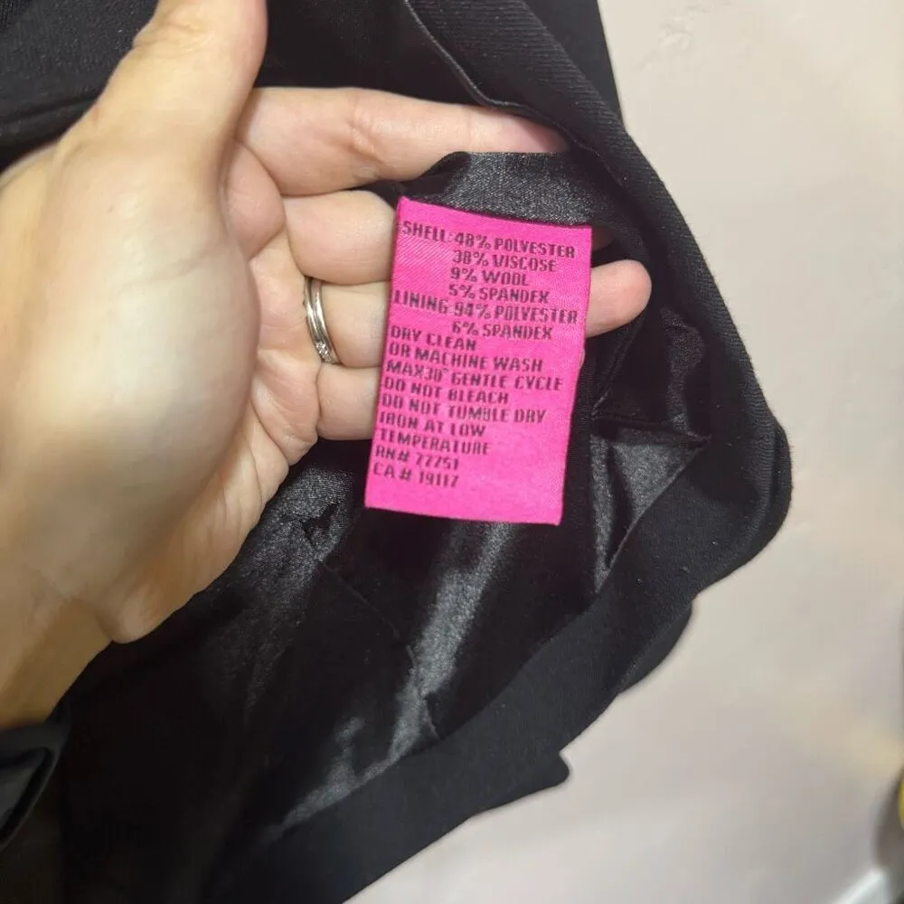 Betsey Johnson Black Blazer with Ruffle Back Size 4 - Image 6