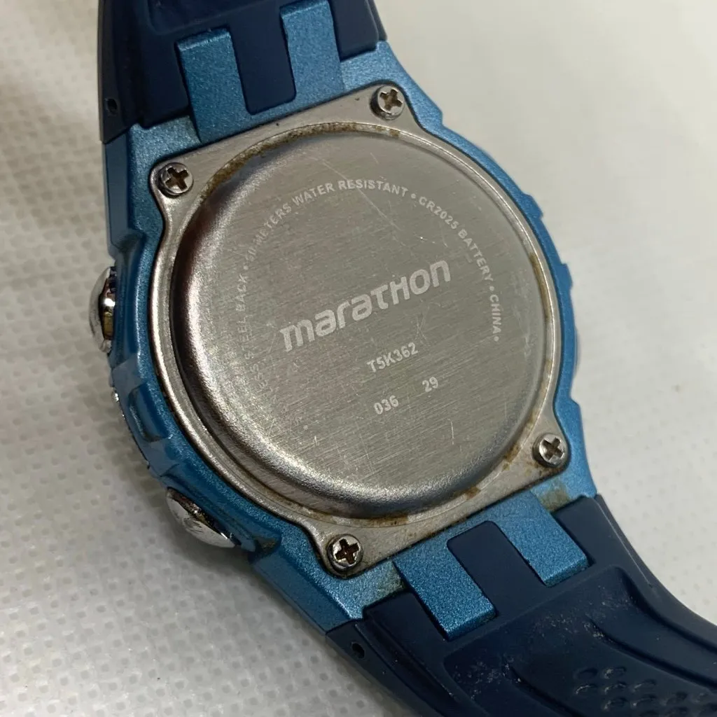 Marathon women’s digital sports watch 33mm blue tone quartz plastic band running - Image 6