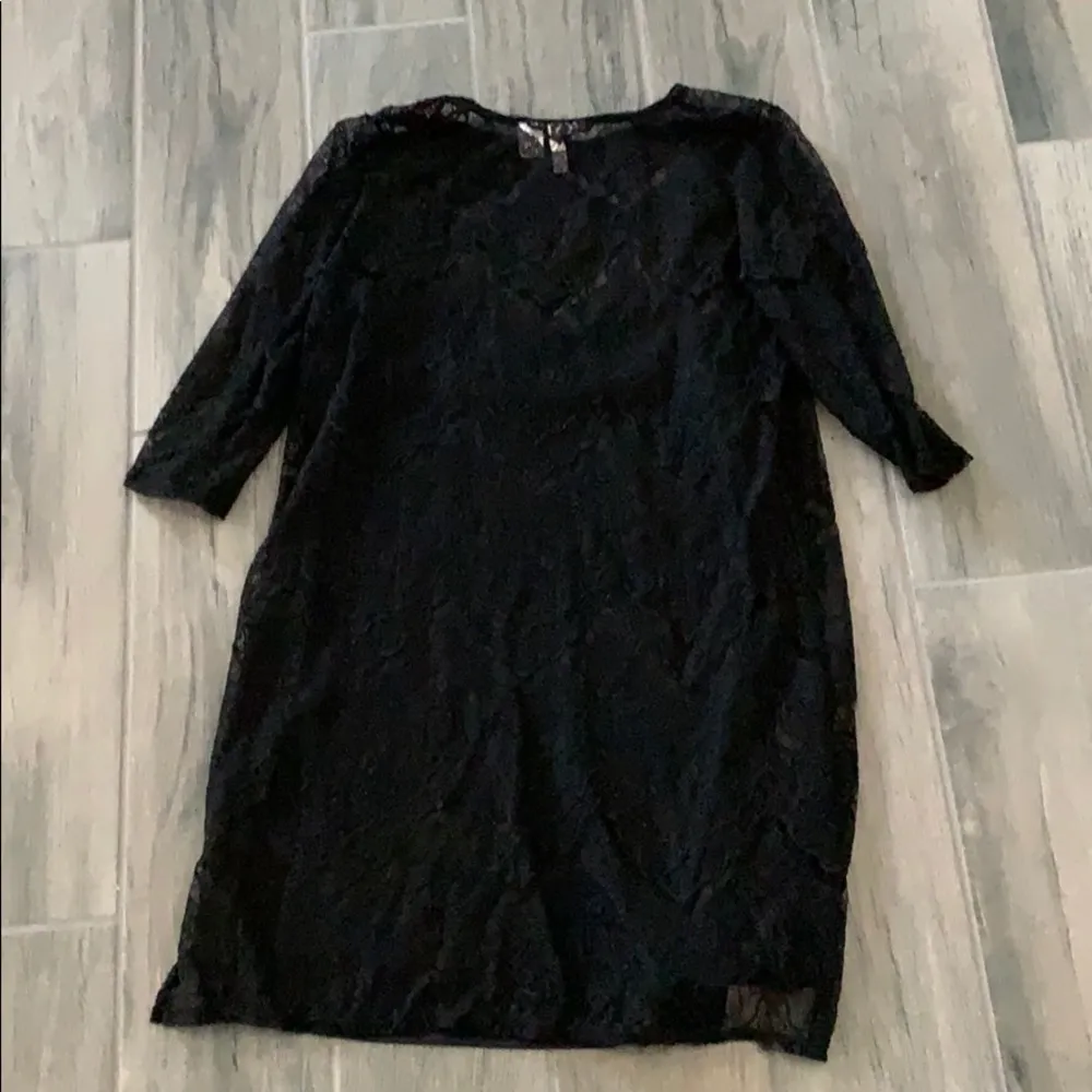H&M black lace dress with slip - Image 4