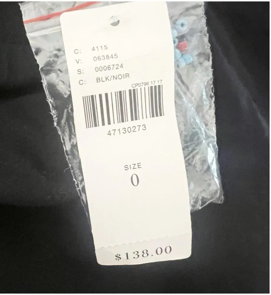 NWT Anthropologie Maeve Ellen Blazer Embroidered Beaded Black Jacket Size 0 - Image 12