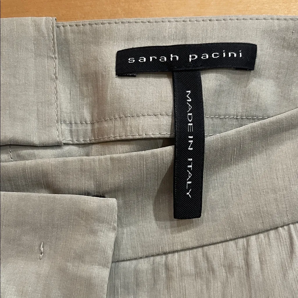 Sarah Pacini Gray Straight Leg Pants Size 2 - Image 3