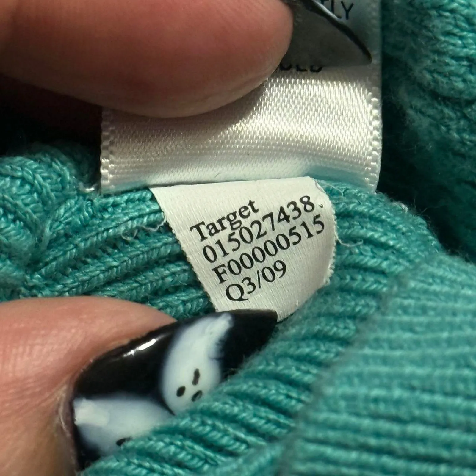 Teal Cable Knit Sweater - Image 8