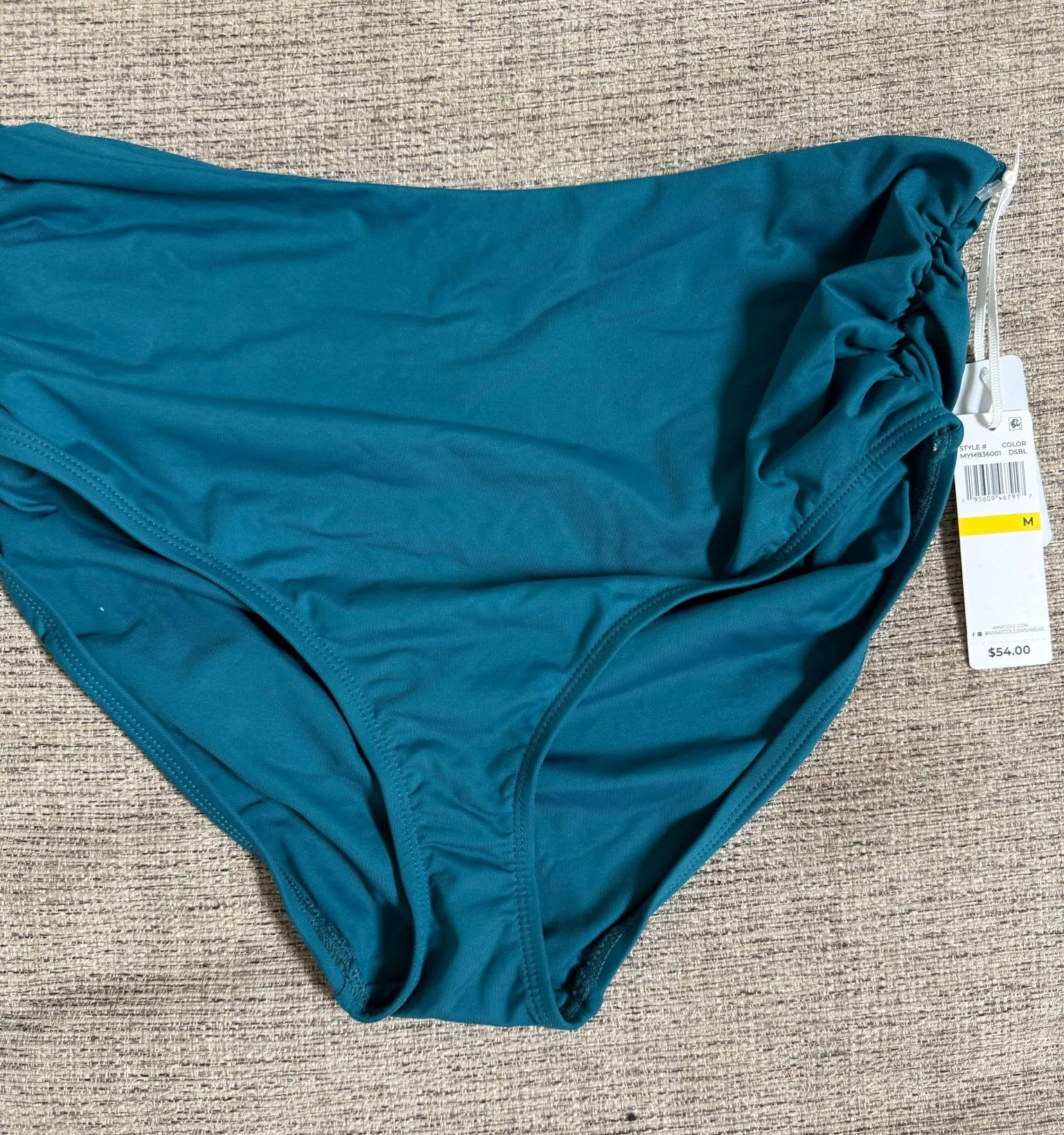 Anne Cole DEEP SEA BLUE Live in Color Convertible Bikini Swim Bottom - Image 4