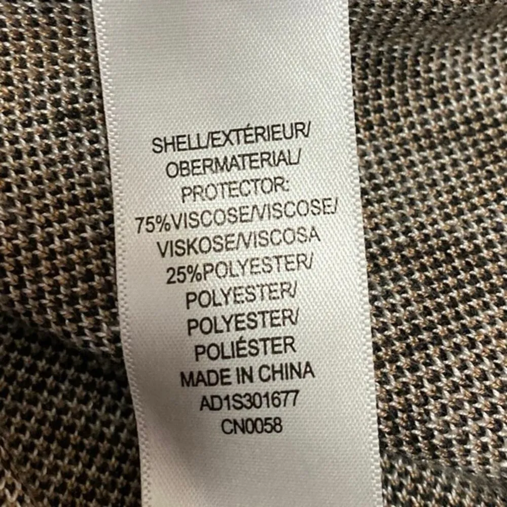 Adrianna Papell Women's Multicolor Houndstooth Long Sleeve Sweater Top Size L - Image 4