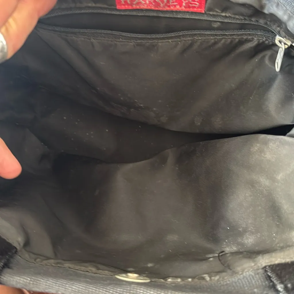 Harvey’s large built in the USA original seatbelt tote bag California Black - Image 7