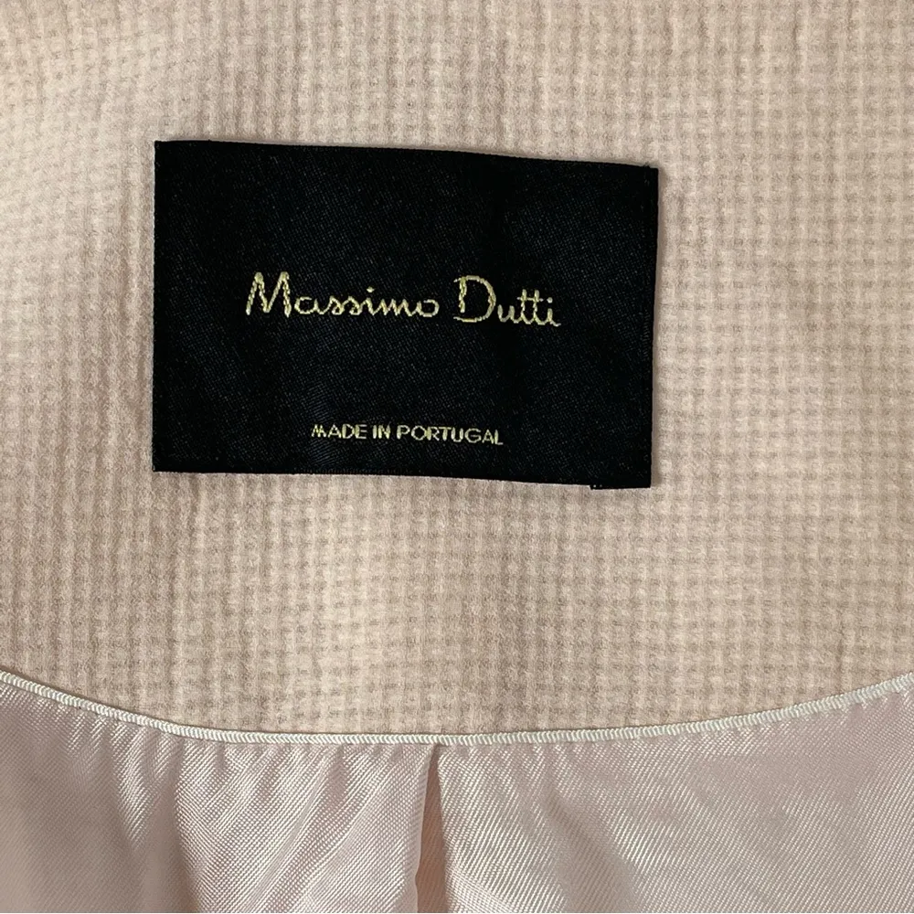 Massimo Dutti  Blazer Jacket Blush Pink Zip Up Snap Front Pockets Medium - Image 12