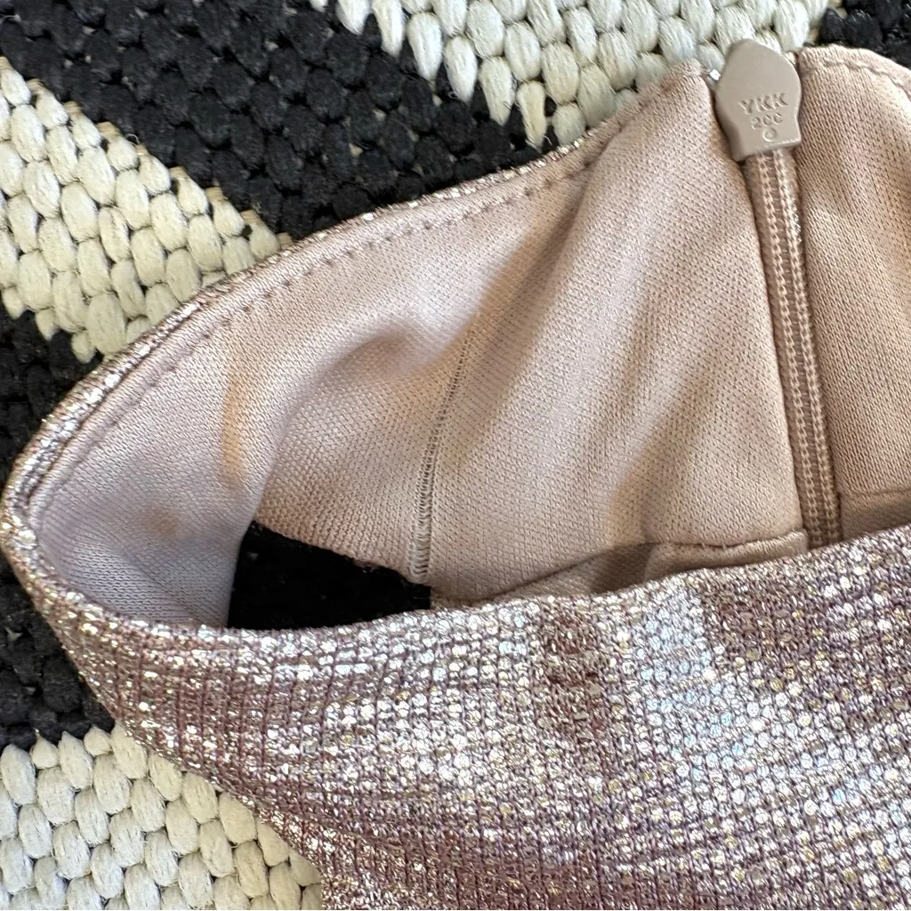 Lulus Diamond Heart Gold Bodycon Dress Small - Image 15