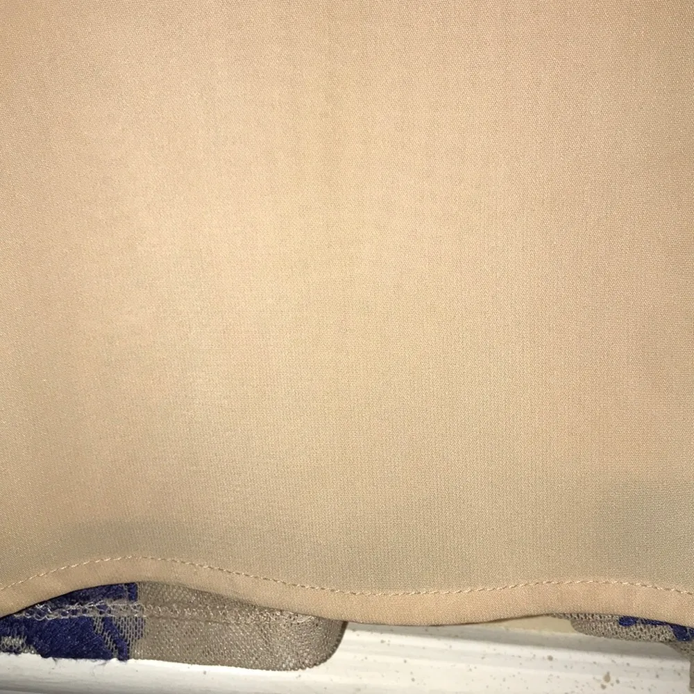 For love And Lemons Women’s Temecula Floral Embroidered Beige Blue Mini Dress - Image 9