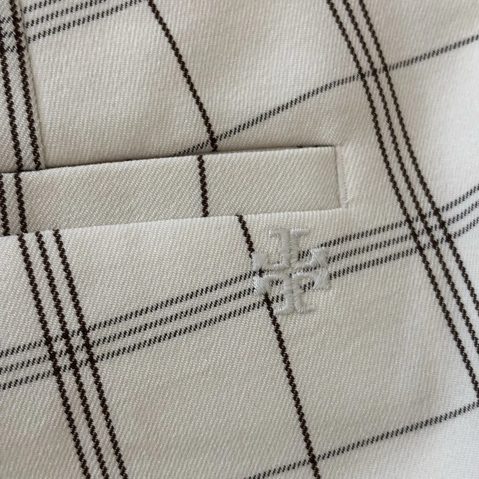 Tory Sport Women’s Size 6 Ivory Checked Ankle Pants Golf - Image 5