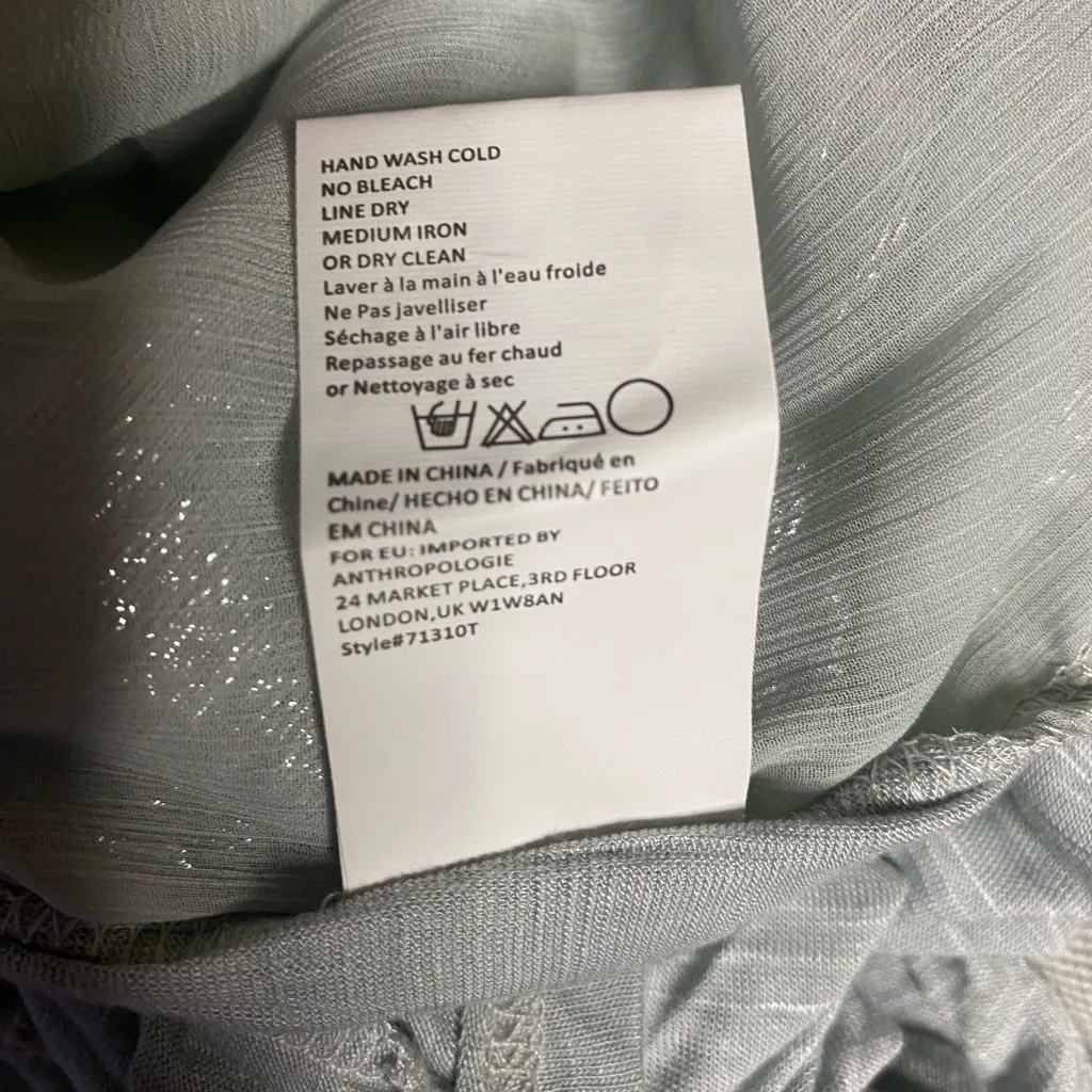 Anthropologie NWT Tiny Starshine
Silver Top Henley 
L - Image 9