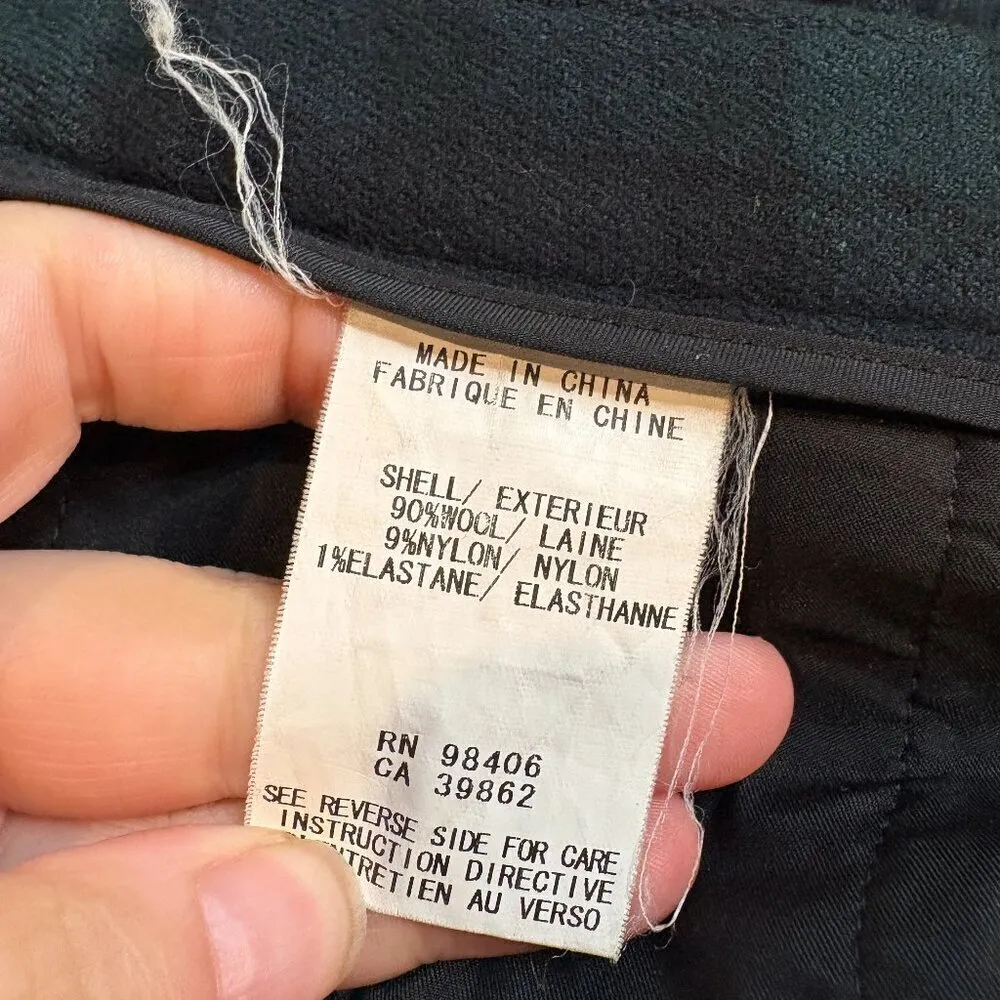 Theory blue and green plaid wool blend pants - Image 5