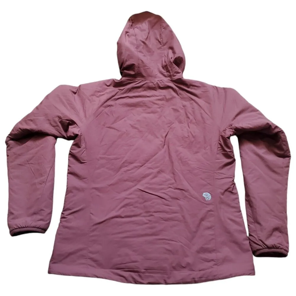 Mountain Hardwear Jacket Women Large Kor Strata(?) Insulated Hooded Coat Wine - Image 3