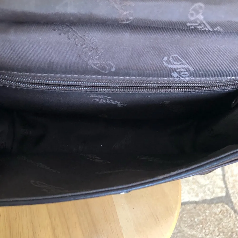 Vintage Fossil Brown Leather Organizer Crossbody Purse Bag - Image 12