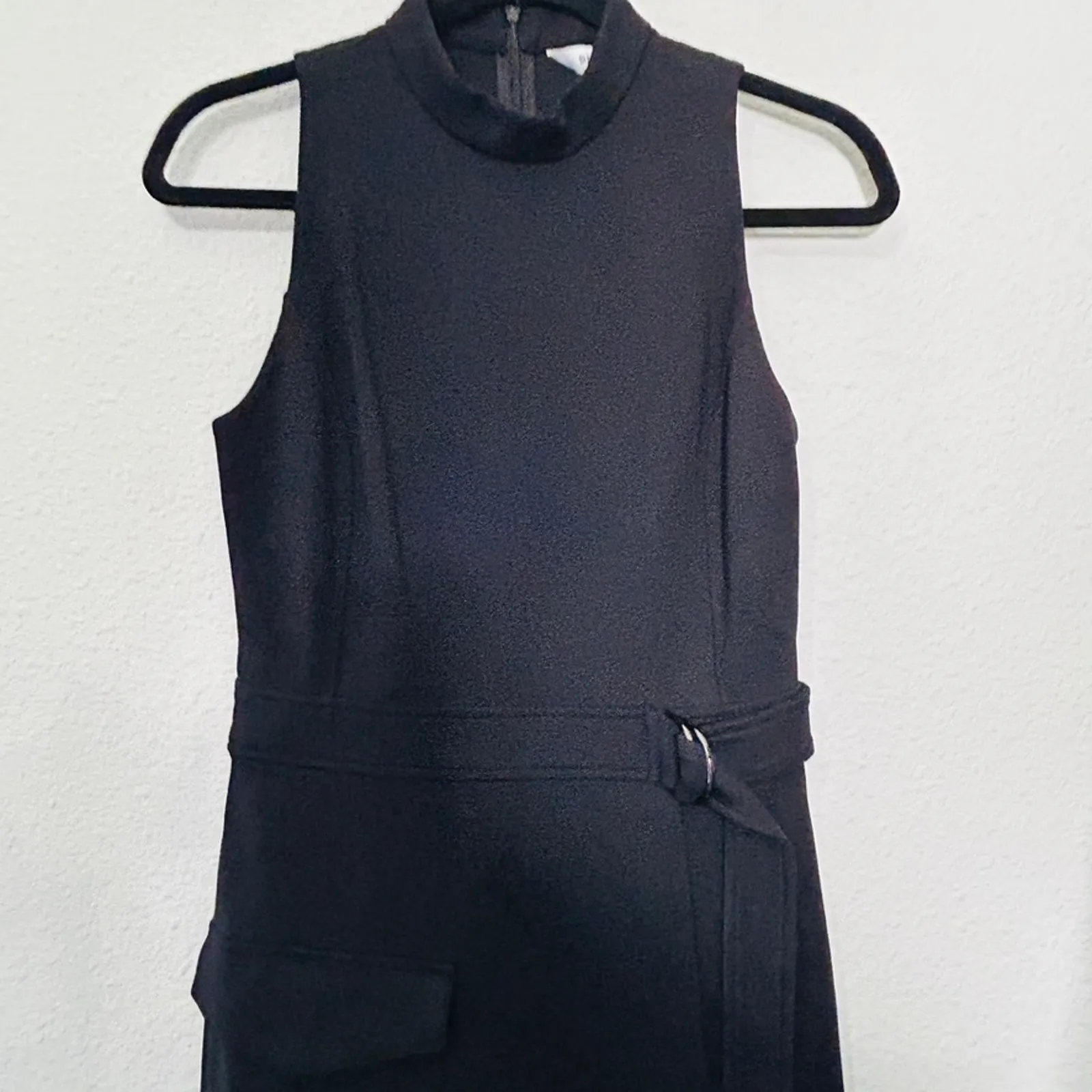 NEW Spanx Ponte Cargo Midi Dress Black Faux Wrap Quiet Luxury Capsule Size XS - Image 8