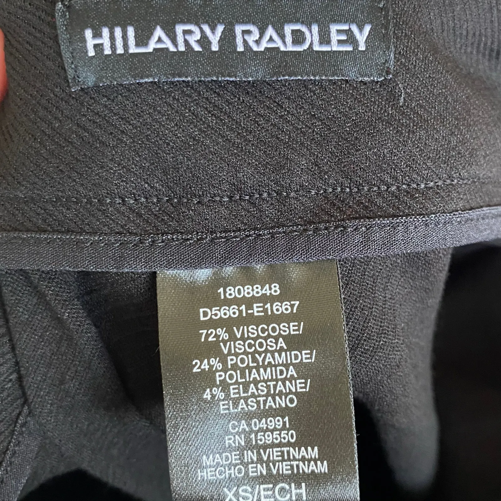 NEW HILARY RADLEY Black Bootcut Pants Size XS Pull On Ponte Stretch Textured - Image 5